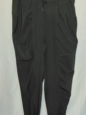 Women's Black Drawstring Track Pants with Relaxed Fit #2377